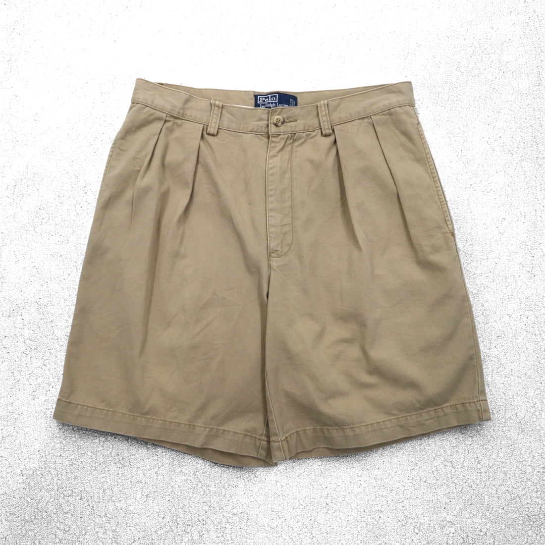Polo by Ralph Lauren 90s Polo Chino TYLER SHORT 2-pleat shorts, half pants, M, beige, cotton