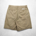 Polo by Ralph Lauren 90s Polo Chino TYLER SHORT 2-pleat shorts, half pants, M, beige, cotton