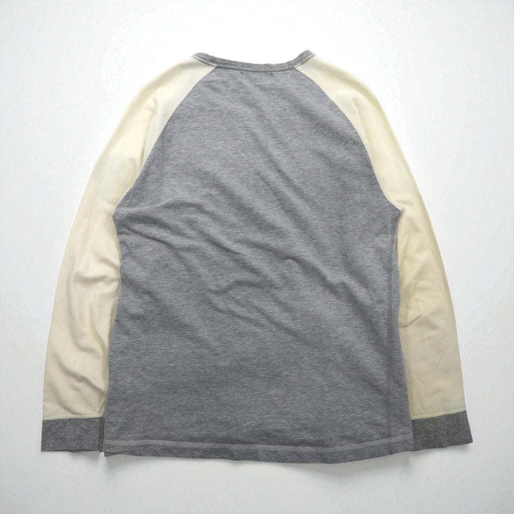 Polo Ralph Lauren 90年代 ライトウェイト 前V ラグラン スウェット トレーナー L グレー スモールポニー刺繡