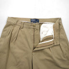 Polo by Ralph Lauren 90s Polo Chino TYLER SHORT 2-pleat shorts, half pants, M, beige, cotton