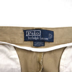 Polo by Ralph Lauren 90s Polo Chino TYLER SHORT 2-pleat shorts, half pants, M, beige, cotton