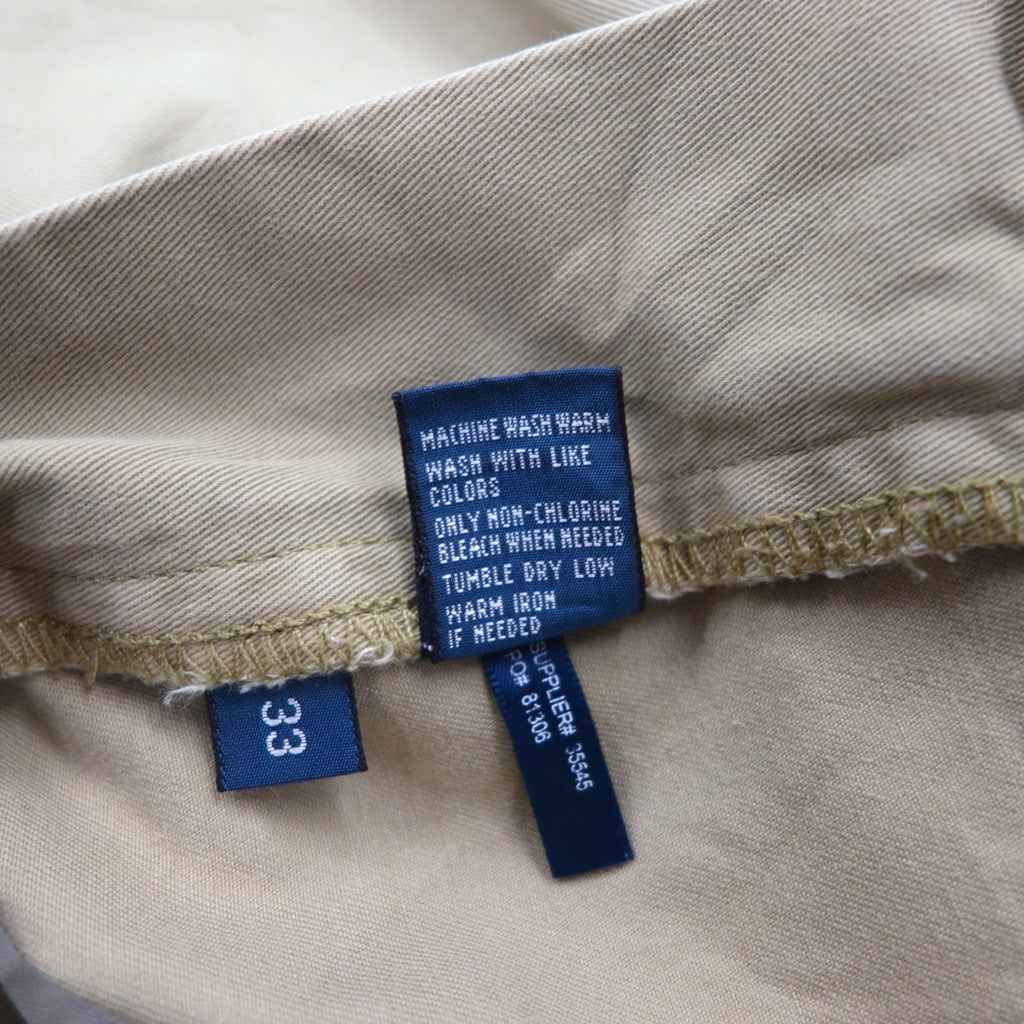 Polo by Ralph Lauren 90s Polo Chino TYLER SHORT 2-pleat shorts, half pants, M, beige, cotton