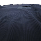 A|X ARMANI EXCHANGE Commando Sweater, Rib Knit, Size L, Navy, with Flap Chest Pocket