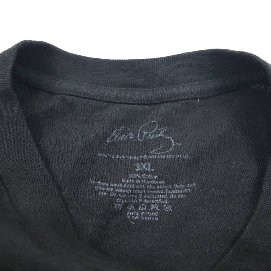 ELVIS PRESLEY エルヴィスプレスリー ミュージック アーティスト Tシャツ 3XL ブラック コットン UNITED STATES TOUR 1976