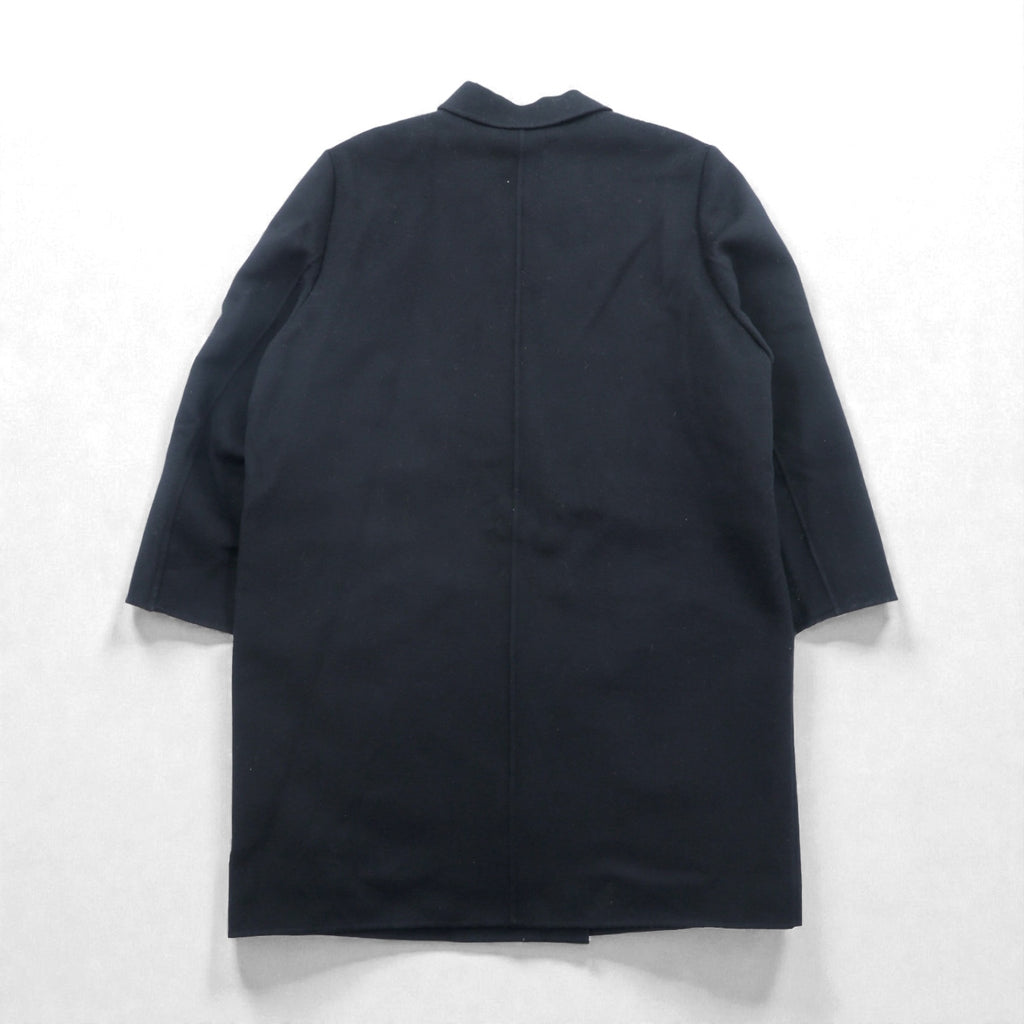 DAKS 日本製 カシミア ダブルブレスト チェスターコート XL ブラック サテン裏地 スカーフ 総柄 未使用品
