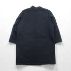 DAKS 日本製 カシミア ダブルブレスト チェスターコート XL ブラック サテン裏地 スカーフ 総柄 未使用品