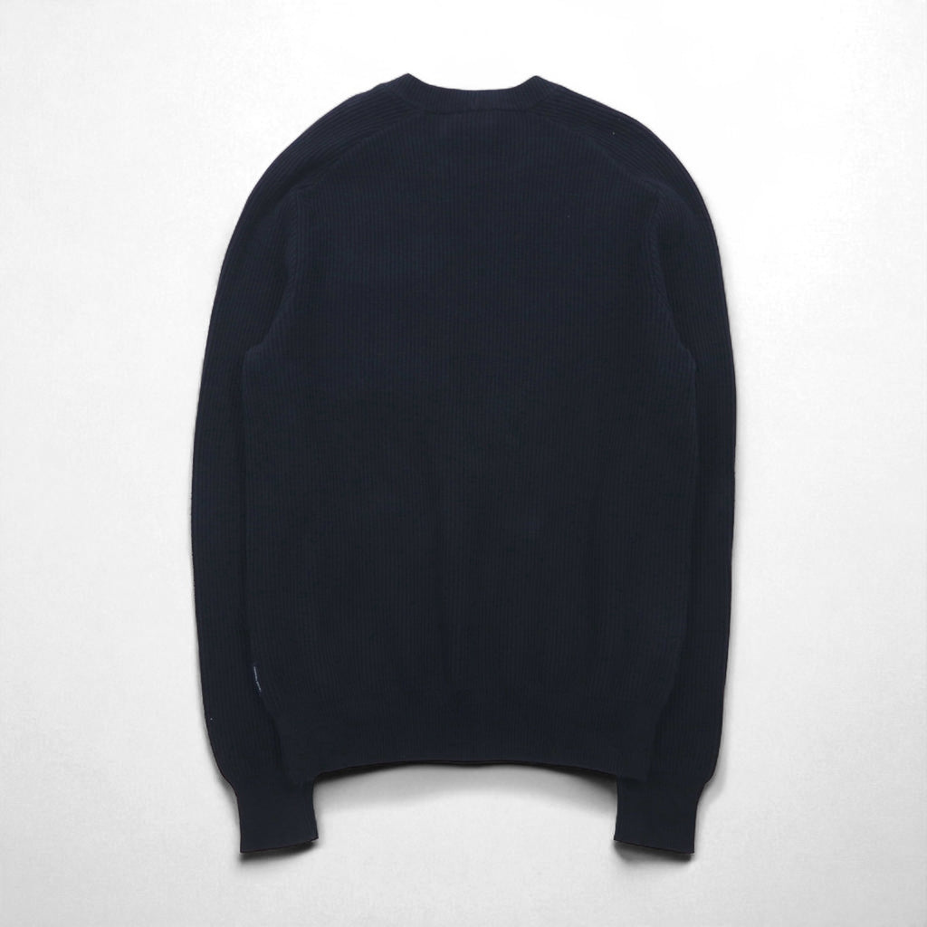 A|X ARMANI EXCHANGE Commando Sweater, Rib Knit, Size L, Navy, with Flap Chest Pocket