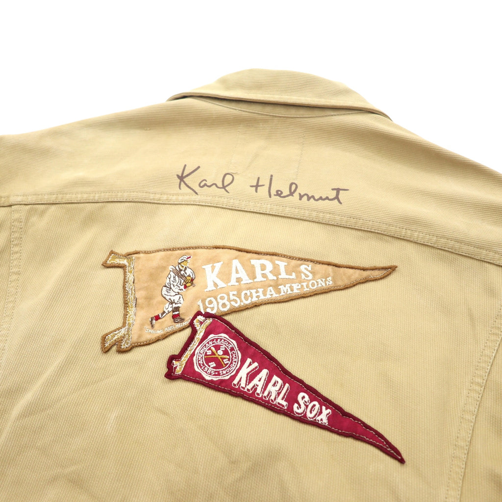 Karl Helmut ( PINKHOUSE ) コーデュロイ トラッカージャケット M ベージュ コットン ワッペン 日本製