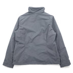 LANDS'END fleece lined shell jacket nylon jacket M grey nylon drawcord waterproof OEKO-TEX