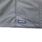 LANDS'END fleece lined shell jacket nylon jacket M grey nylon drawcord waterproof OEKO-TEX