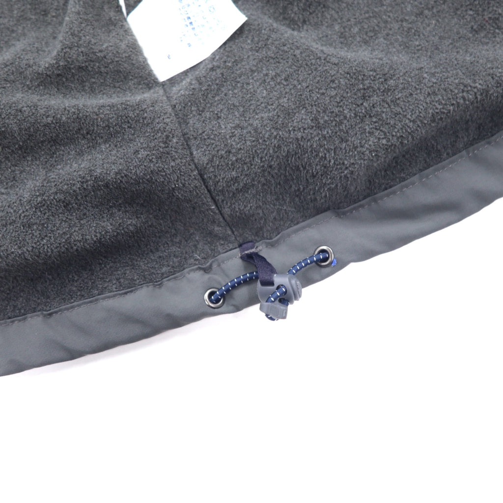 LANDS'END fleece lined shell jacket nylon jacket M grey nylon drawcord waterproof OEKO-TEX