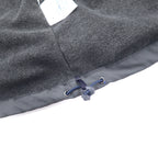 LANDS'END fleece lined shell jacket nylon jacket M grey nylon drawcord waterproof OEKO-TEX