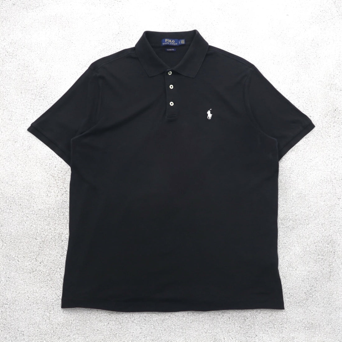 POLO RALPH LAUREN CLASSIC FIT Polo shirt L Black Cotton Small pony embroidery