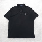 POLO RALPH LAUREN CLASSIC FIT Polo shirt L Black Cotton Small pony embroidery