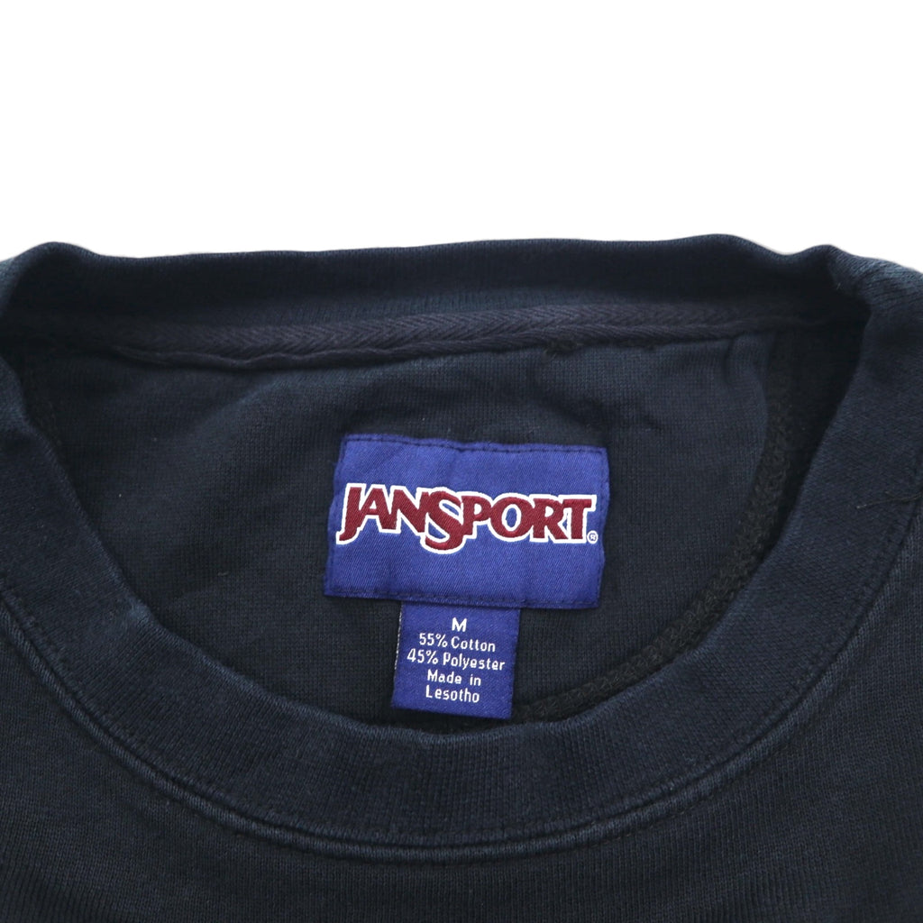 JANSPORT 90s College Print Sweatshirt, Black, Size XL, WOFFORD
