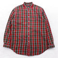 Ralph Lauren 90s Button-down Shirt L TALL Red Check Small Pony Embroidery Big Size