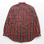 Ralph Lauren 90s Button-down Shirt L TALL Red Check Small Pony Embroidery Big Size