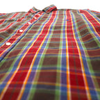 Ralph Lauren 90s Button-down Shirt L TALL Red Check Small Pony Embroidery Big Size