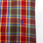 Ralph Lauren 90s Button-down Shirt L TALL Red Check Small Pony Embroidery Big Size