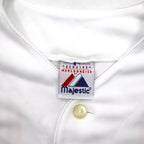 majestic 90s MLB Baseball Shirt XL White Polyester Orioles