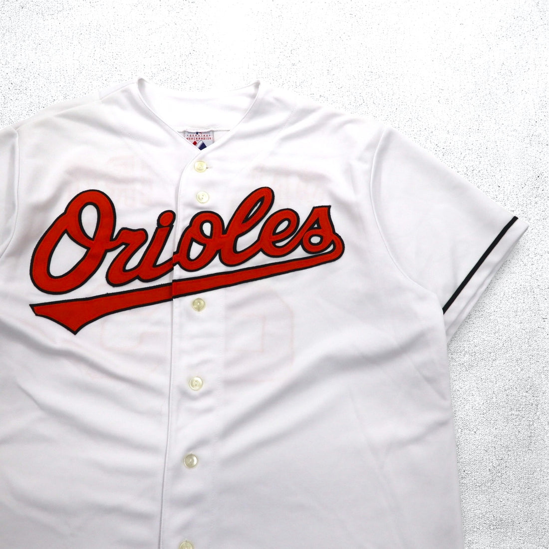 majestic 90s MLB Baseball Shirt XL White Polyester Orioles
