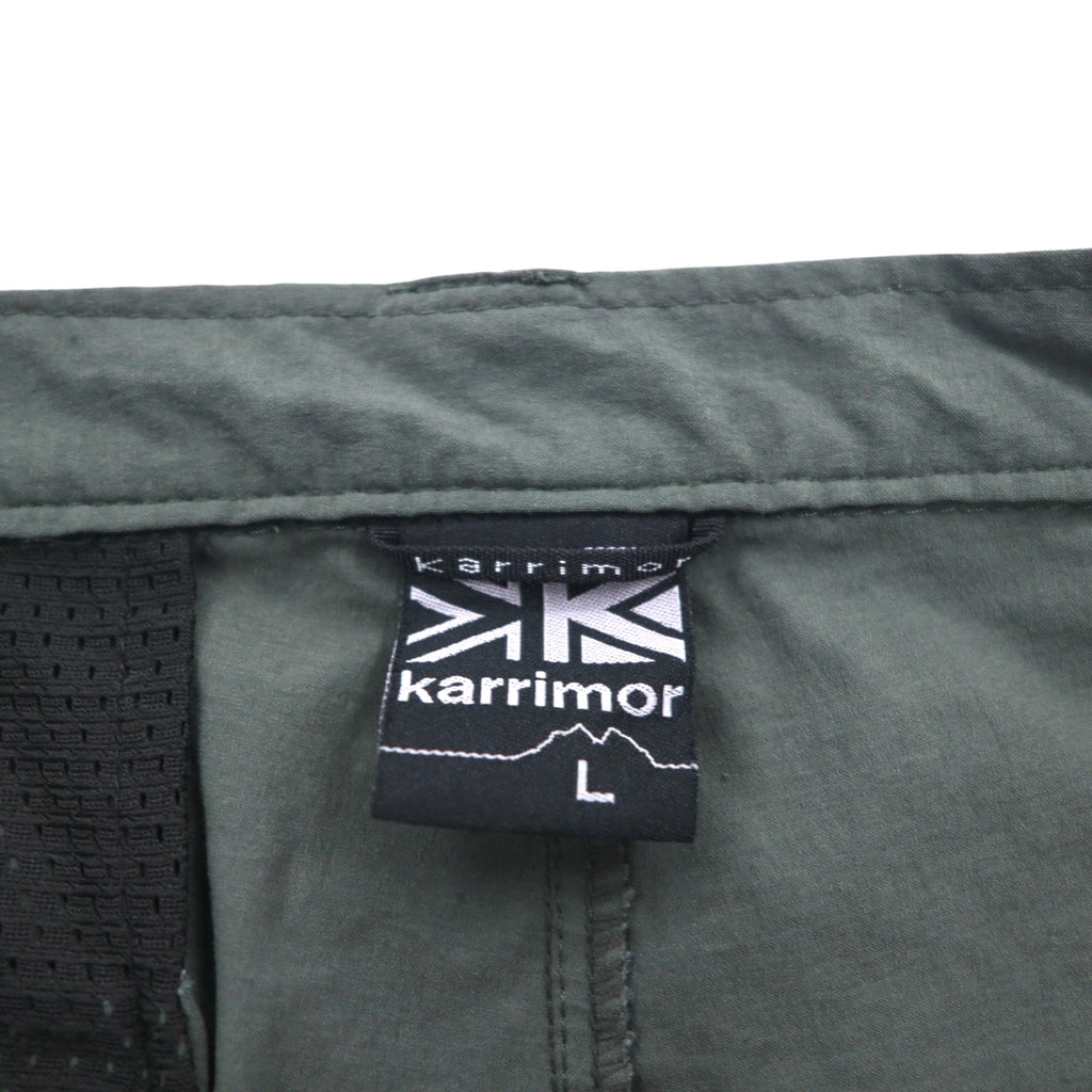 karrimor Outdoor 2-Way Convertible Cargo Shorts, Size L, Gray, Nylon, Waterproof, Stretch