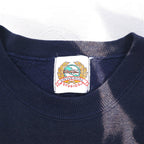 90s UNIVERSAL STUDIOS Tie-dye Embroidered Sweatshirt L Navy Fleece Lining