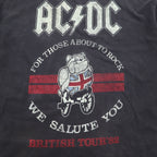AC/DC ロック バンド Tシャツ XL ブラック コットン BRITISH TOUR '82