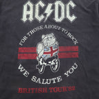 AC/DC ロック バンド Tシャツ XL ブラック コットン BRITISH TOUR '82