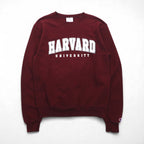 Champion College Sweatshirt, Size M, Bordeaux Cotton, Harvard