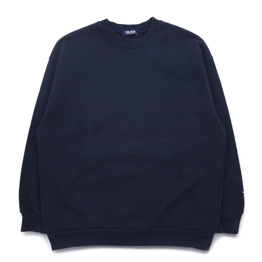 nautica VINTAGE COLLECTION Oversized Basic Crew Sweatshirt S Navy Heavyweight 213-1247