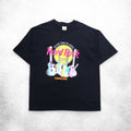 Hard Rock CAFE 90年代 ロゴプリント Tシャツ XL ブラック ギター ベース CANCUN メキシコ製