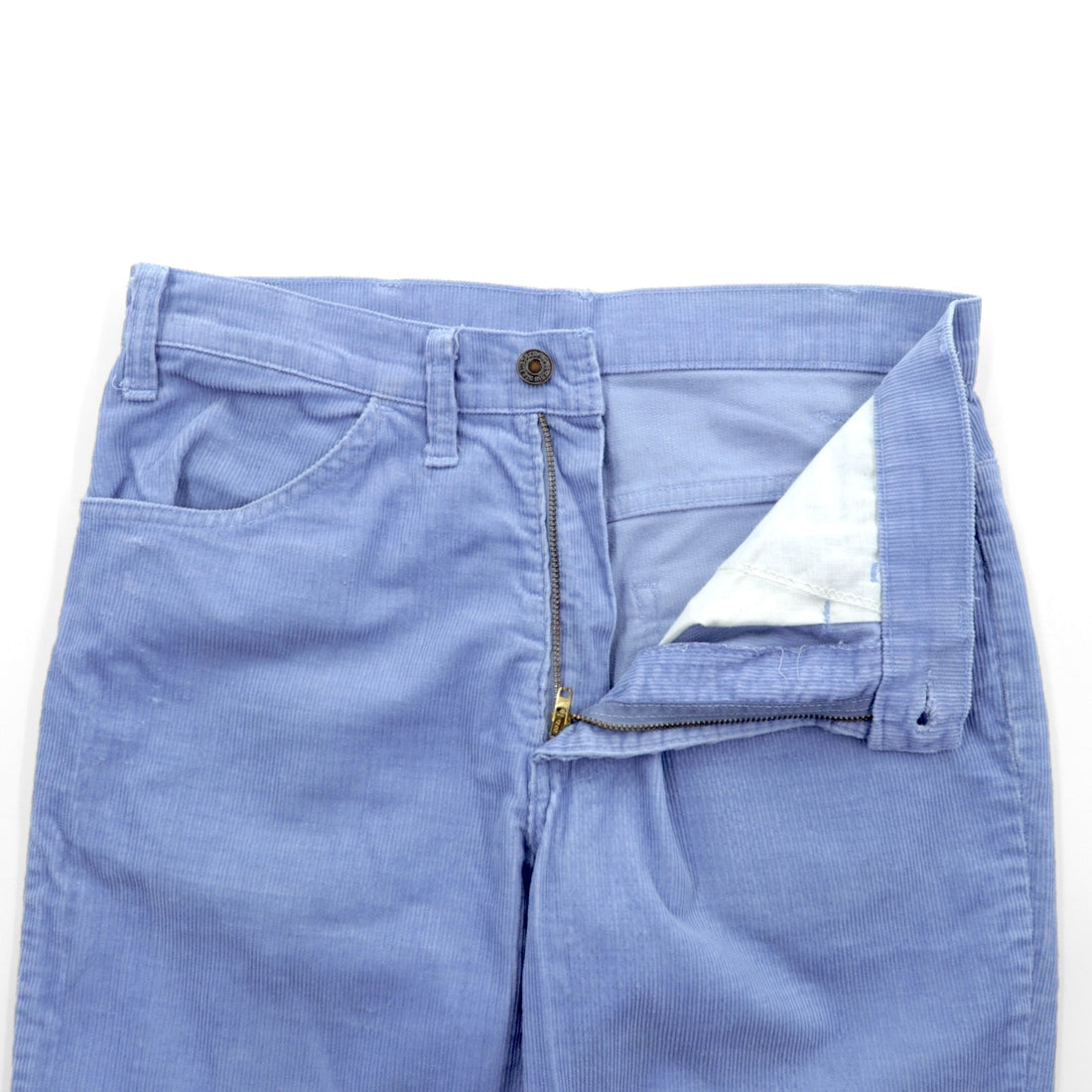Levi's 80年代 USA製 646 コーデュロイ ベルボトム チノパンツ S ブルー 白タブ 42TALON フレア