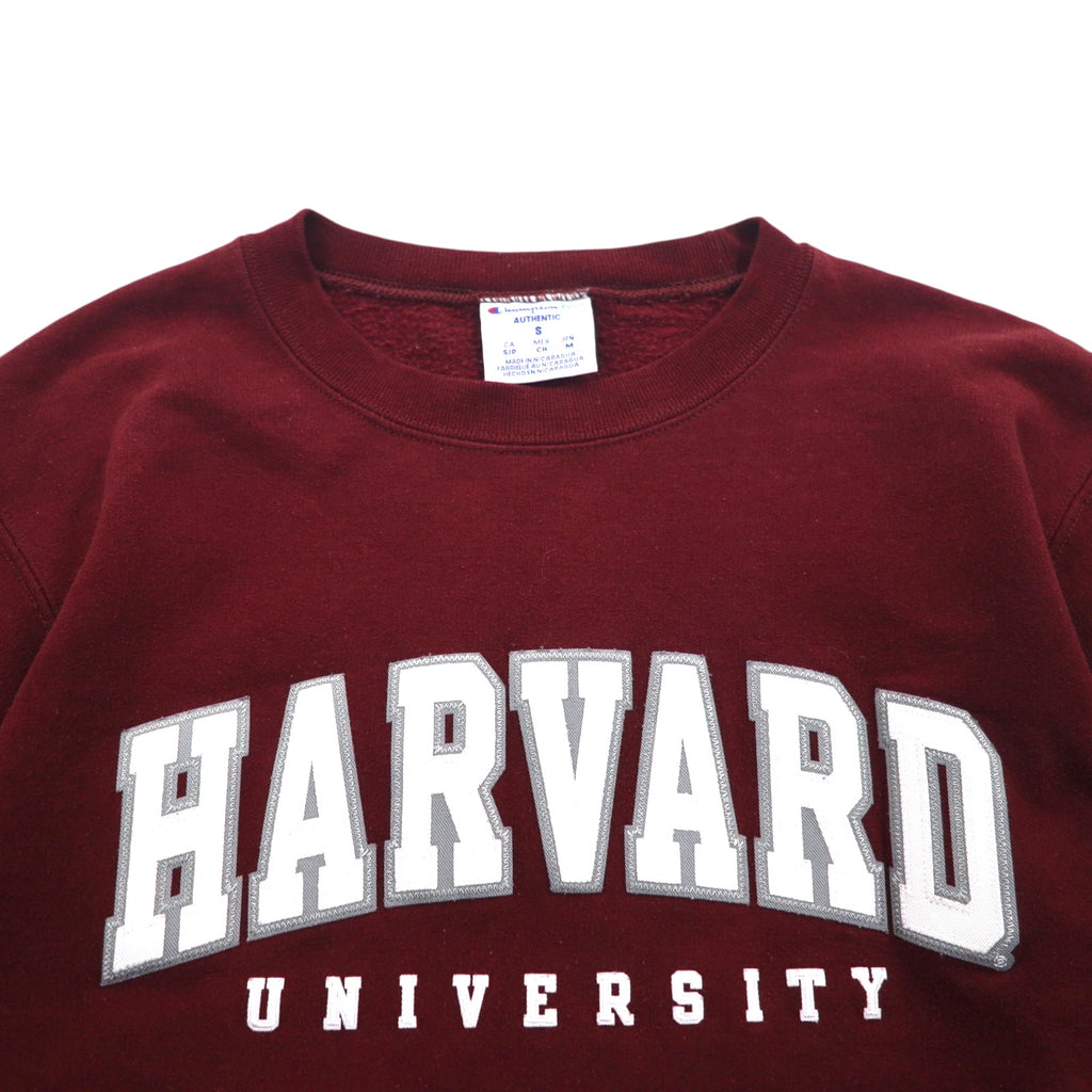 Champion College Sweatshirt, Size M, Bordeaux Cotton, Harvard