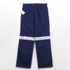 Hard Yakka Reflector Tuck Work Pants L Navy Cotton 3M Scotchlite Unused