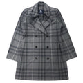 日本然リトテ-古着オンライン-BURBERRY ノバチェック トレンチコート 38 グレー ポリエステル 日本製-BURBERRY CHECKED COAT 38 Gray Polyester Japan MADE