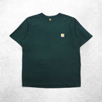 carhartt original fit pocket t-shirt L green cotton ORIGINAL FIT