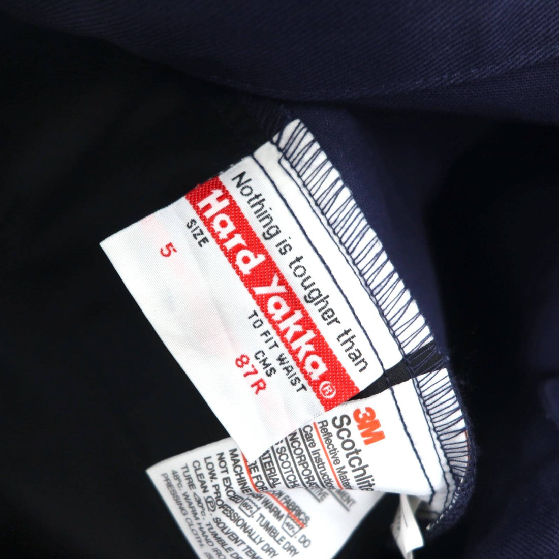 Hard Yakka Reflector Tuck Work Pants L Navy Cotton 3M Scotchlite Unused