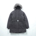 THE NORTH FACE マウンテン ダウンコート M グレー HYVENT 防水 ファー着脱式 ベルト付き グースダウン