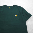 carhartt original fit pocket t-shirt L green cotton ORIGINAL FIT