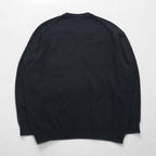 LACOSTE V-neck knit sweater, XL, gray wool, one-point logo.