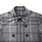 BURBERRY ノバチェック トレンチコート 38 グレー ポリエステル 日本製