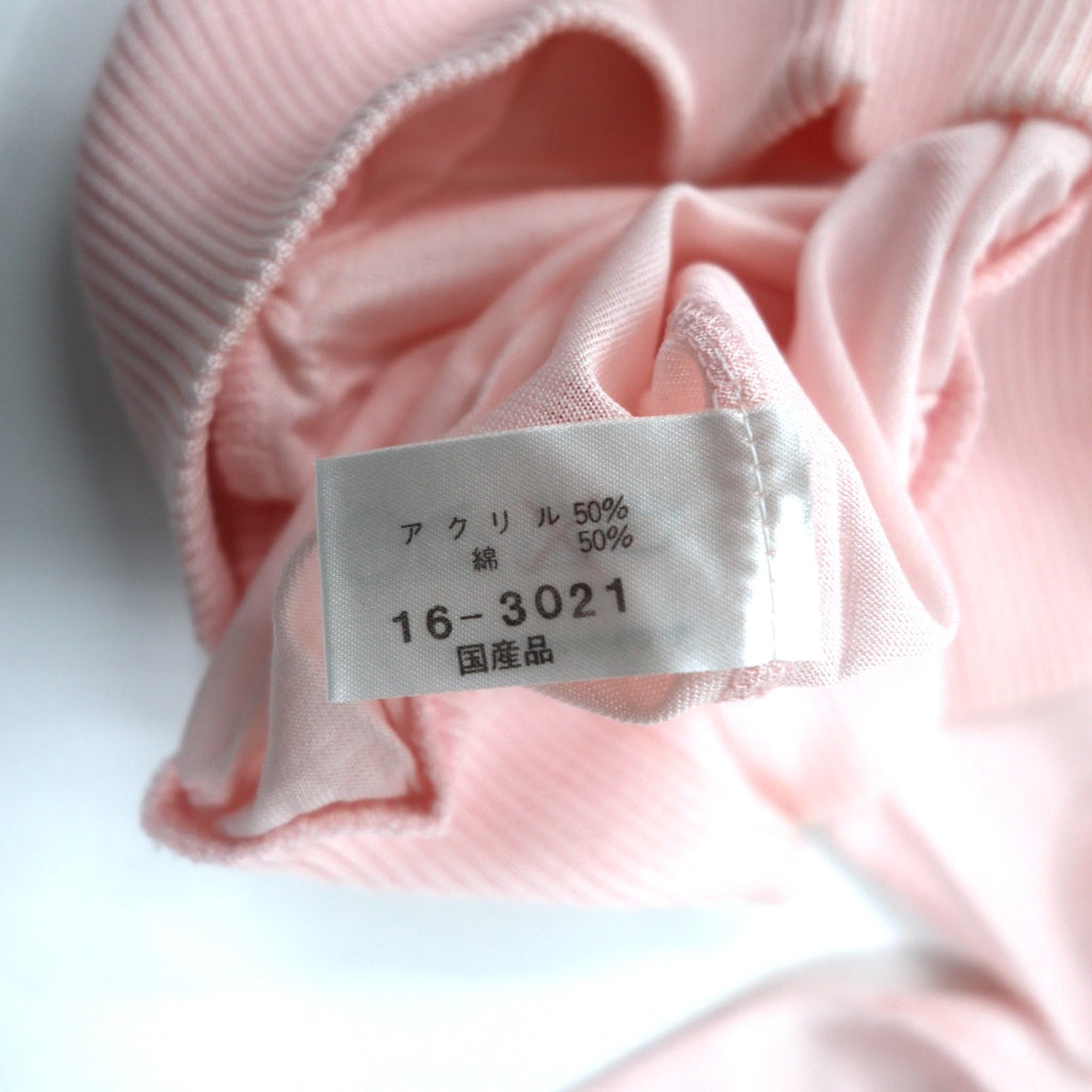 Crocodile 80s Acrylic Knit Cardigan, M, Pink, Cotton, Made in Japan, Unused