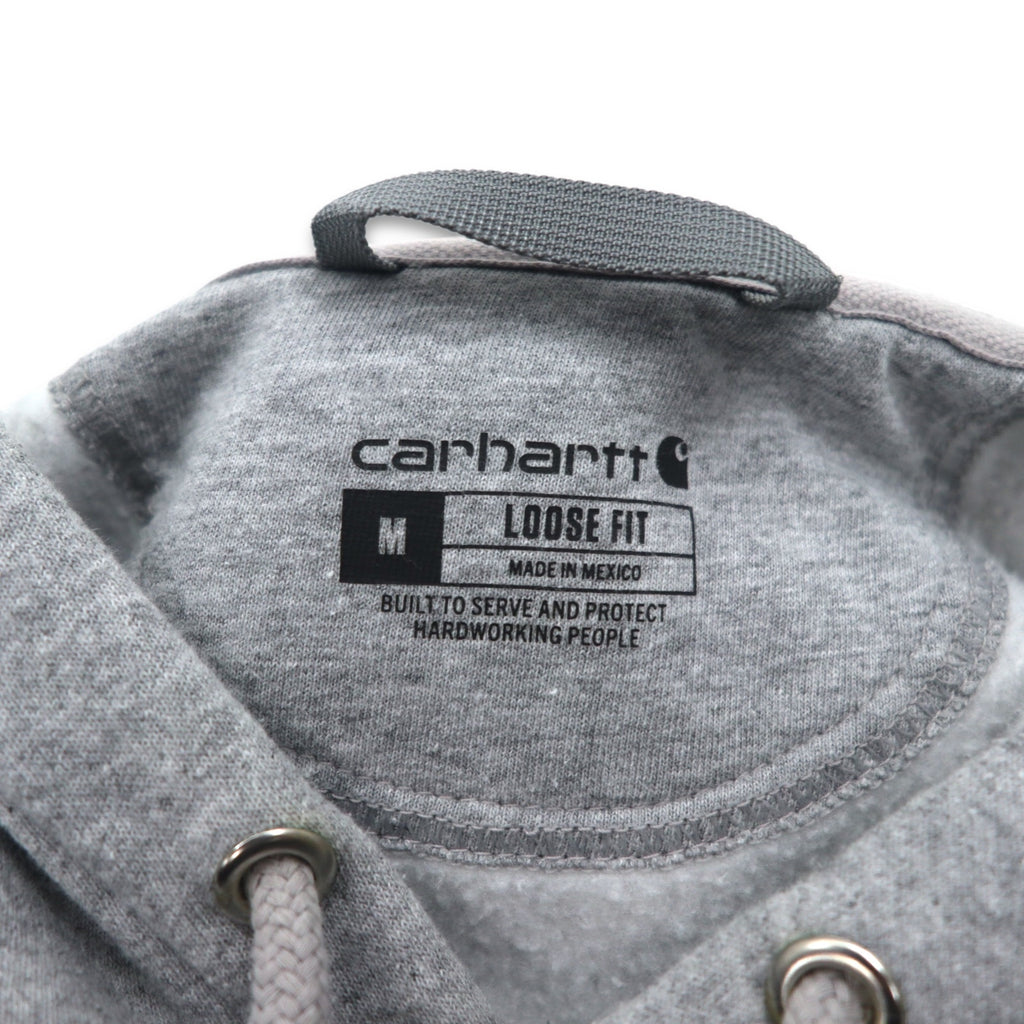 Carhartt Loose Fit Pullover Hoodie, Medium, Grey, Cotton, Midweight, K121, Made in Mexico