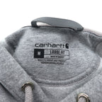 Carhartt Loose Fit Pullover Hoodie, Medium, Grey, Cotton, Midweight, K121, Made in Mexico