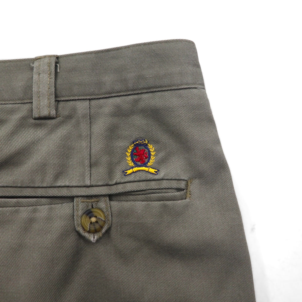 TOMMY HILFIGER 90s 2-pleat wide-leg chino pants, size L, beige cotton, pleated, center crease