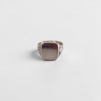 Vintage Silver Signet Ring 純銀 シルバーシグネットリング 指輪 18号 刻印 スクエア 印台