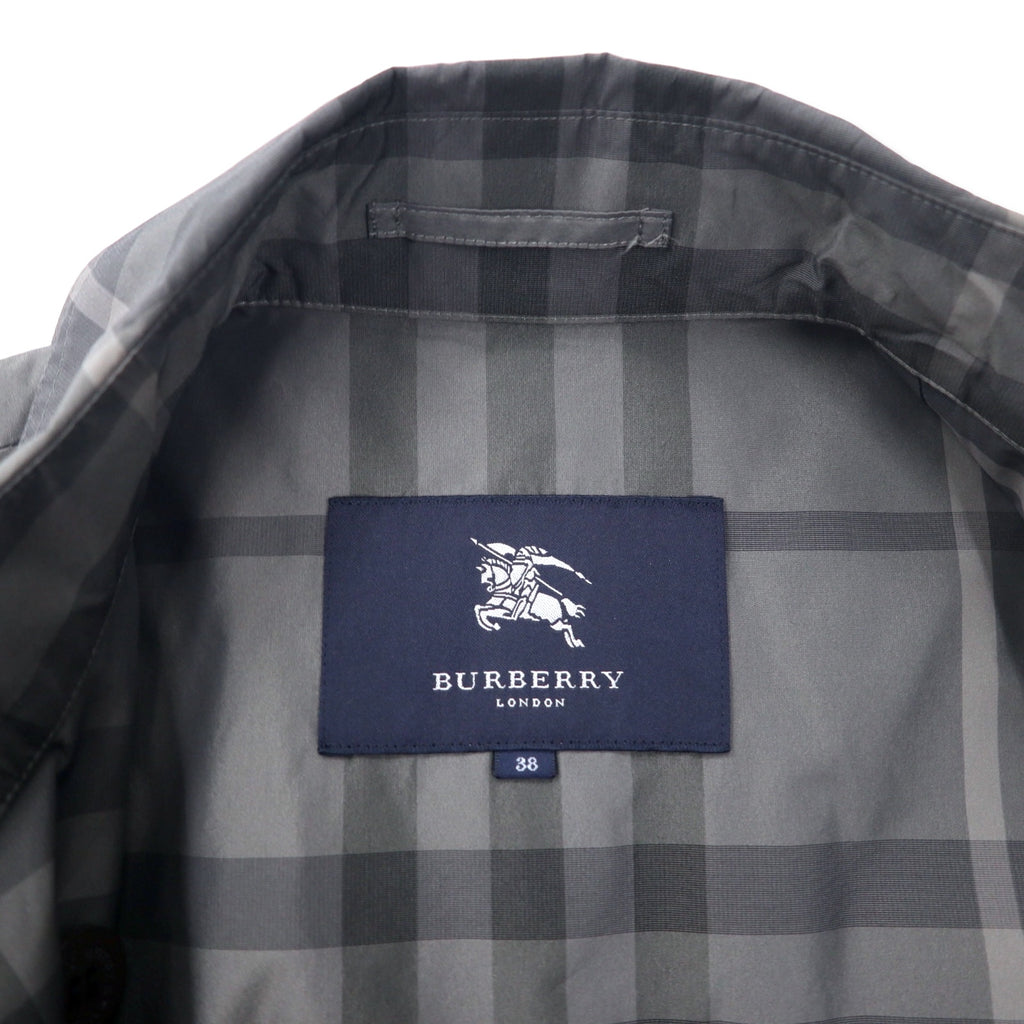 BURBERRY ノバチェック トレンチコート 38 グレー ポリエステル 日本製