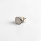 Vintage Silver Signet Ring 純銀 シルバーシグネットリング 指輪 18号 刻印 スクエア 印台
