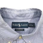 Ralph Lauren 90s Short Sleeve Oxford Button Down Shirt L Blue Small Pony Embroidery